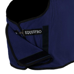Coperta in pile Equestro x FISE con chiusura frontale Blazer marine Blu marino