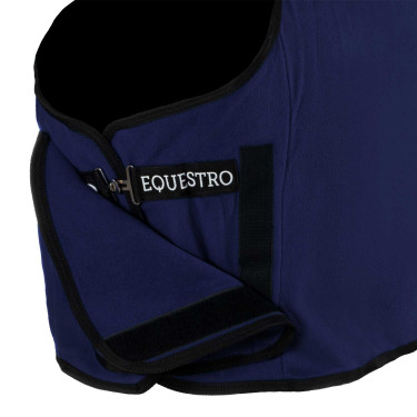 Coperta in pile Equestro x FISE con chiusura frontale Blazer marine Blu marino