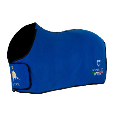 Coperta in pile Equestro x FISE con chiusura frontale Blu di Savoia Coperta in pile Equestro x FISE con chiusura frontale Blu di Savoia