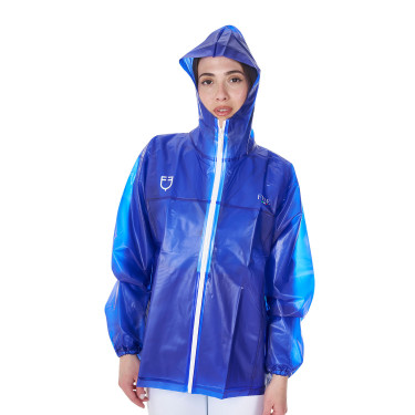 Impermeabile unisex Equestro x FISE Blu di Savoia