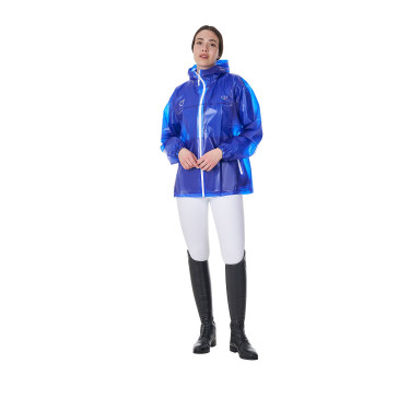Impermeabile unisex Equestro x FISE Blu di Savoia