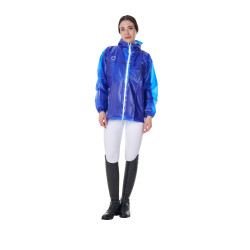 Impermeabile unisex Equestro x FISE Blu di Savoia