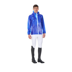 Impermeabile unisex Equestro x FISE Blu di Savoia