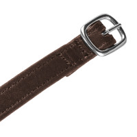 Cinghie per speroni in doppia pelle con fibbia silver Equestro Marrone scuro