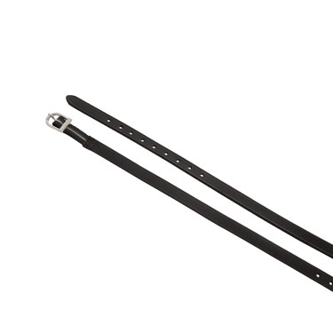 Cinghie per speroni Equestro in pelle con inserto elastico Nero