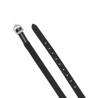 Cinghie per speroni Equestro in pelle con inserto elastico Nero