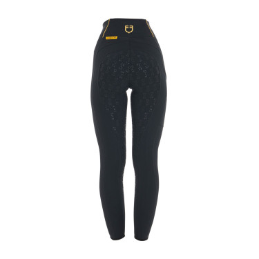 Leggings da donna Equestro leggeri a taglio slim Nero
