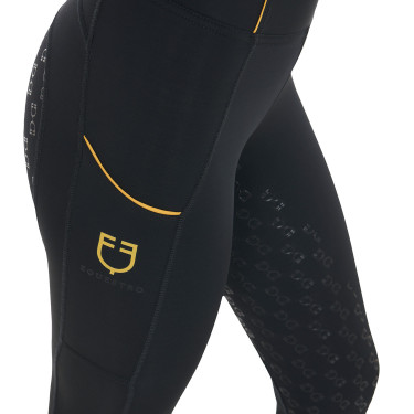 Leggings da donna Equestro leggeri a taglio slim Nero