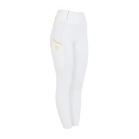 Leggings da donna Equestro leggeri a taglio slim Bianco