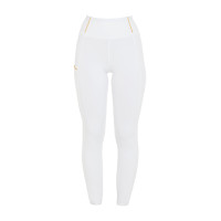 Leggings da donna Equestro leggeri a taglio slim Bianco