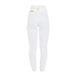 Leggings da donna Equestro leggeri a taglio slim Bianco