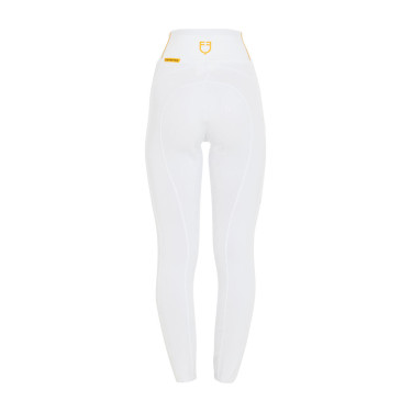 Leggings da donna Equestro leggeri a taglio slim Bianco