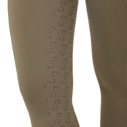 Leggings da donna Equestro a vita alta con passanti per cintura Noce Marrone
