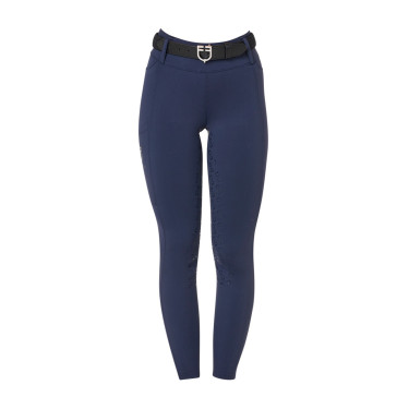 Leggings da donna Equestro a vita alta con passanti per cintura Blazer marine Blu marino
