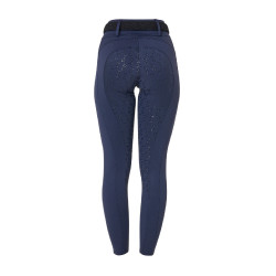Leggings da donna Equestro a vita alta con passanti per cintura Blazer marine Blu marino