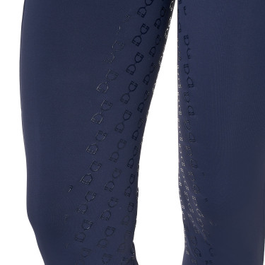 Leggings da donna Equestro a vita alta con passanti per cintura Blazer marine Blu marino