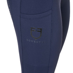 Leggings da donna Equestro a vita alta con passanti per cintura Blazer marine Blu marino