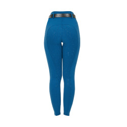 Leggings da donna Equestro a vita alta con passanti per cintura Corallo blu Leggings da donna Equestro a vita alta con passanti per cintura Corallo blu
