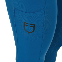 Leggings da donna Equestro a vita alta con passanti per cintura Corallo blu Leggings da donna Equestro a vita alta con passanti per cintura Corallo blu