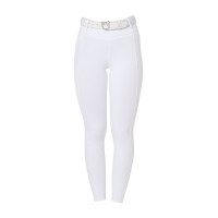 Leggings da donna Equestro a vita alta con passanti per cintura Bianco