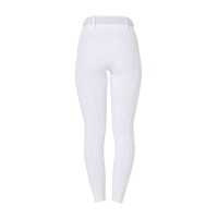 Leggings da donna Equestro a vita alta con passanti per cintura Bianco