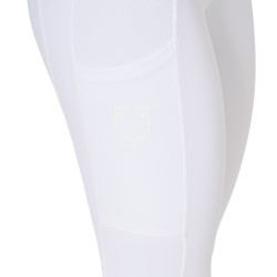 Leggings da donna Equestro a vita alta con passanti per cintura Bianco