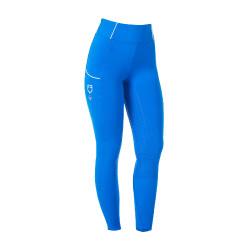 Leggings donna Equestro x FISE full grip taglio slim Blu di Savoia