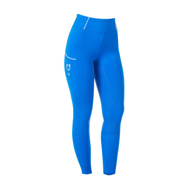Leggings donna Equestro x FISE full grip taglio slim Blu di Savoia