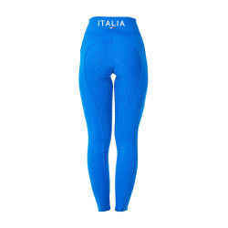 Leggings donna Equestro x FISE full grip taglio slim Blu di Savoia