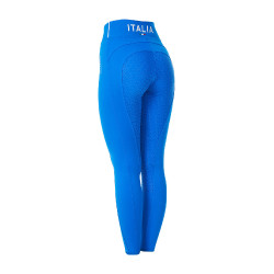 Leggings donna Equestro x FISE full grip taglio slim Blu di Savoia