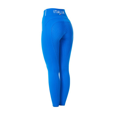 Leggings donna Equestro x FISE full grip taglio slim Blu di Savoia