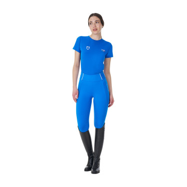 Leggings donna Equestro x FISE full grip taglio slim Blu di Savoia