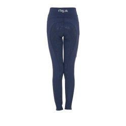 Leggings da ragazza Equestro x FISE full grip taglio slim Blazer marine Blu marino