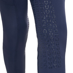 Leggings da ragazza Equestro x FISE full grip taglio slim Blazer marine Blu marino