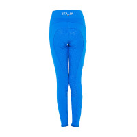 Leggings da ragazza Equestro x FISE full grip taglio slim Blu di Savoia