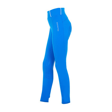Leggings da ragazza Equestro x FISE full grip taglio slim Blu di Savoia Leggings da ragazza Equestro x FISE full grip taglio slim Blu di Savoia