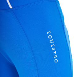 Leggings da ragazza Equestro x FISE full grip taglio slim Blu di Savoia Leggings da ragazza Equestro x FISE full grip taglio slim Blu di Savoia
