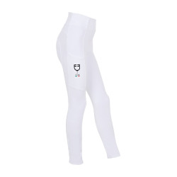 Leggings da ragazza Equestro x FISE full grip taglio slim Bianco Leggings da ragazza Equestro x FISE full grip taglio slim Bianco