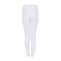 Leggings da ragazza Equestro x FISE full grip taglio slim Bianco