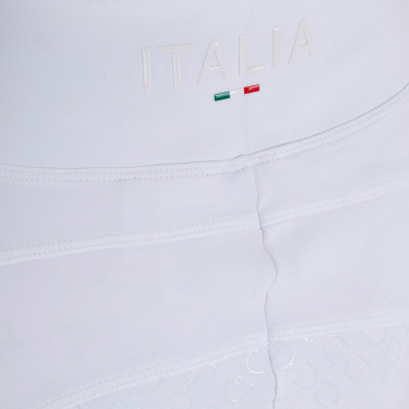 Leggings da ragazza Equestro x FISE full grip taglio slim Bianco Leggings da ragazza Equestro x FISE full grip taglio slim Bianco