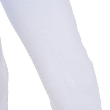 Leggings da ragazza Equestro x FISE full grip taglio slim Bianco Leggings da ragazza Equestro x FISE full grip taglio slim Bianco