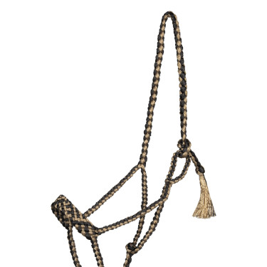 Capezza in corda Pool’s a naso largo con lunghina Nero / beige