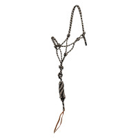 Capo cavezza in corda Pool’s annodato con lunghina Beige / nero