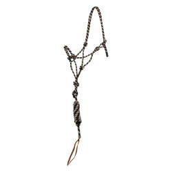 Capo cavezza in corda Pool’s annodato con lunghina Beige / nero