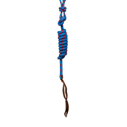 Capo cavezza in corda Pool’s annodato con lunghina Azzurro chiaro / rosso Blu
