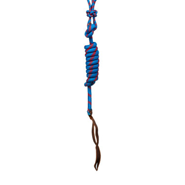 Capo cavezza in corda Pool’s annodato con lunghina Azzurro chiaro / rosso Blu