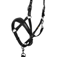 Capezzina ergonomica Equestro con inserti in pelle Nero / bordeaux