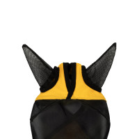 Maschera anti-mosche Equestro con logo frontale Giallo Maschera anti-mosche Equestro con logo frontale Giallo