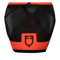 Maschera anti-mosche Equestro con logo frontale Granatina Rosso
