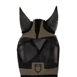 Maschera anti-mosche Equestro con logo frontale Noce Marrone Maschera anti-mosche Equestro con logo frontale Noce Marrone